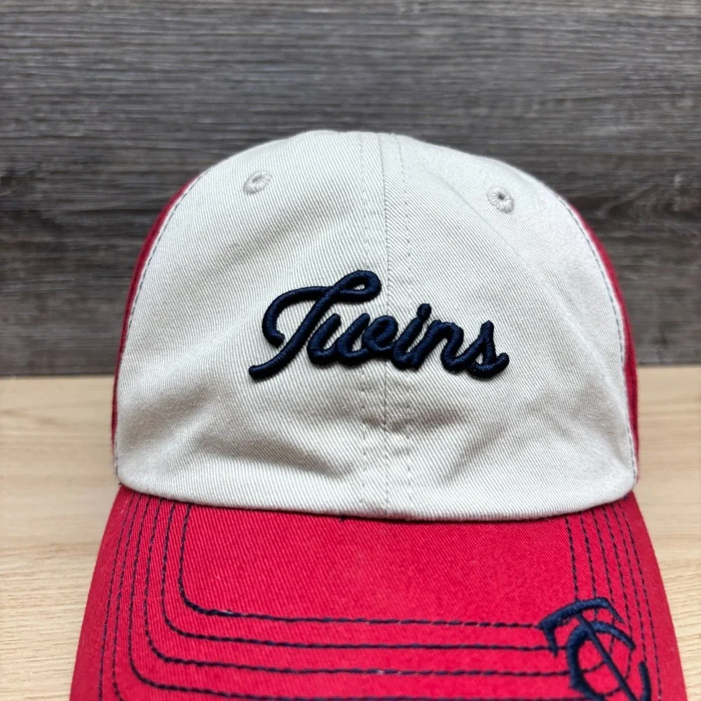 Minnesota Twins‎ Hat Cap Strap Back Womens Red MLB Baseball TC Logo Favorite